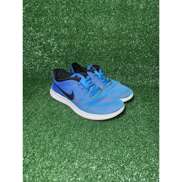 Nike Free RN Blue Mesh Running Shoes Athletic Sneaker Women Size 6.5 831509-404 - Picture 2 of 9
